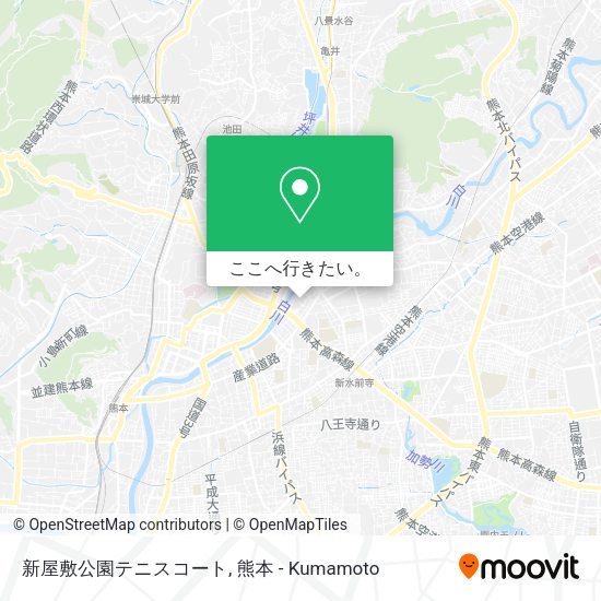 新屋敷公園テニスコート地図