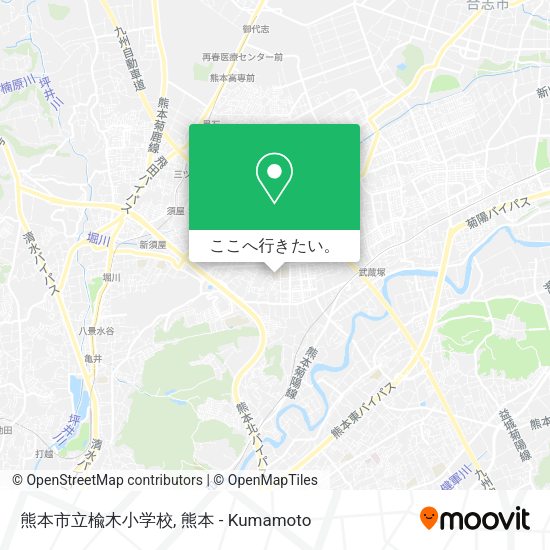 熊本市立楡木小学校地図