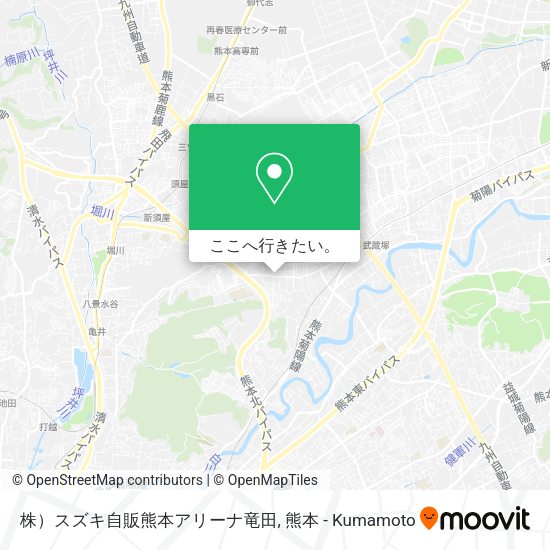 株）スズキ自販熊本アリーナ竜田地図