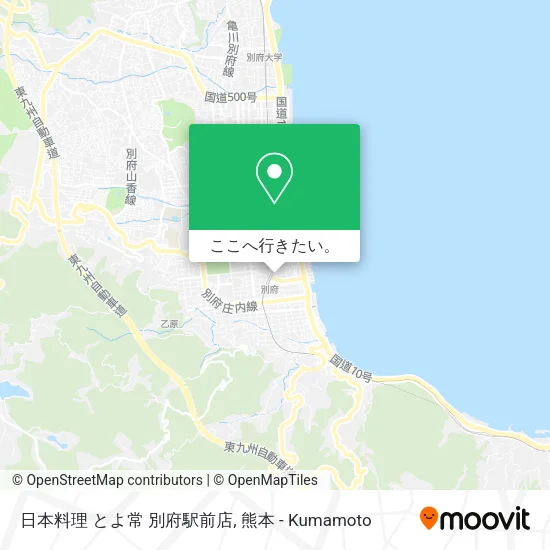 日本料理 とよ常 別府駅前店地図