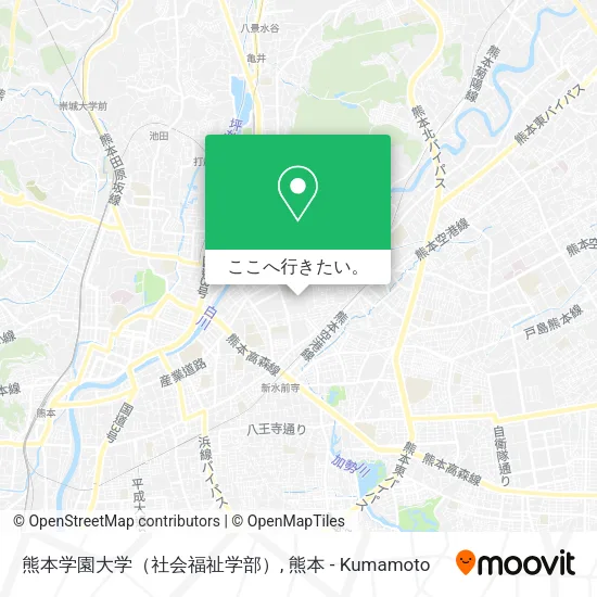 熊本学園大学（社会福祉学部）地図