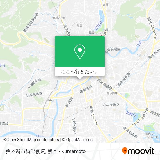 熊本新市街郵便局地図