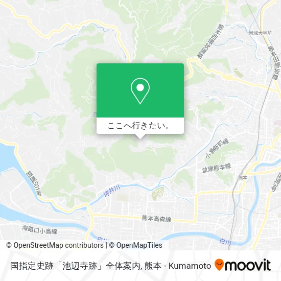 国指定史跡「池辺寺跡」全体案内地図