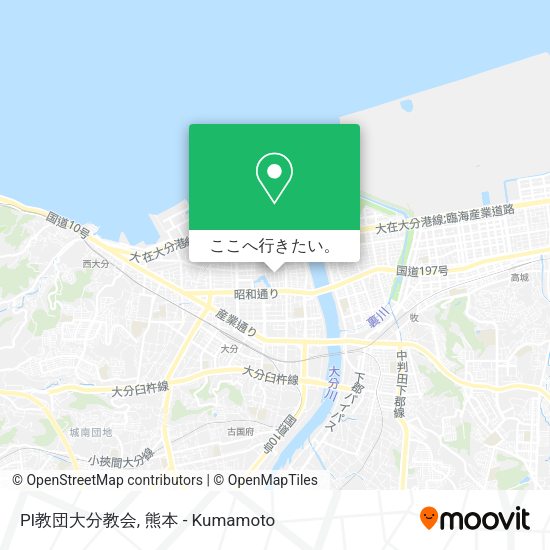 Pl教団大分教会地図