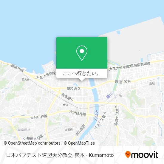 日本バブテスト連盟大分教会地図
