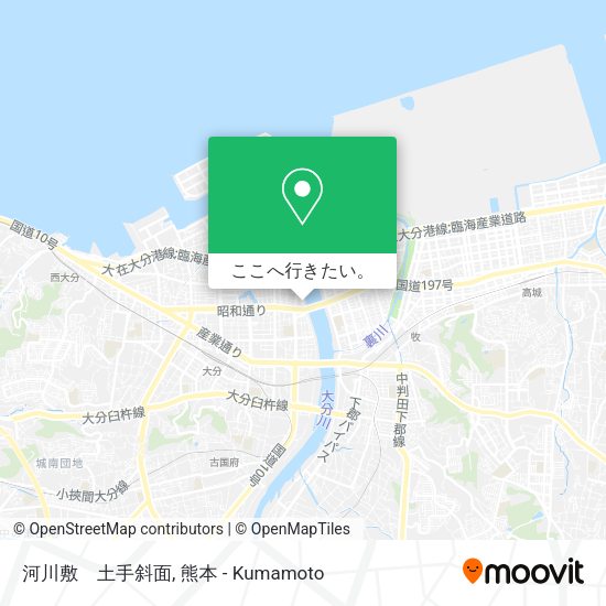 河川敷　土手斜面地図
