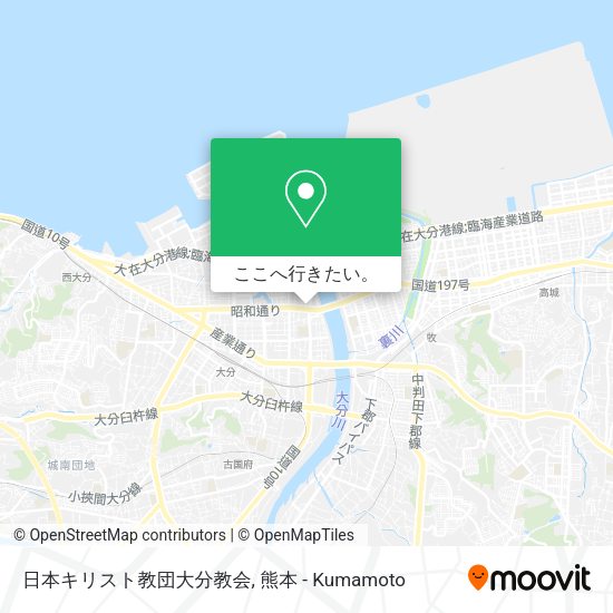 日本キリスト教団大分教会地図