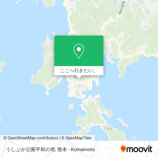 うしぶか公園平和の塔地図