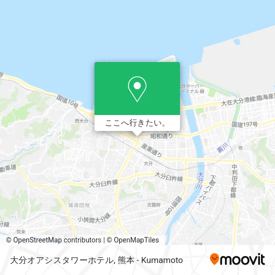 大分オアシスタワーホテル地図