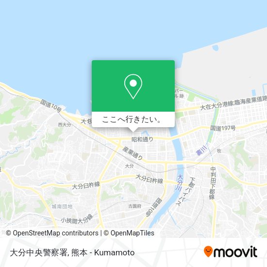 大分中央警察署地図