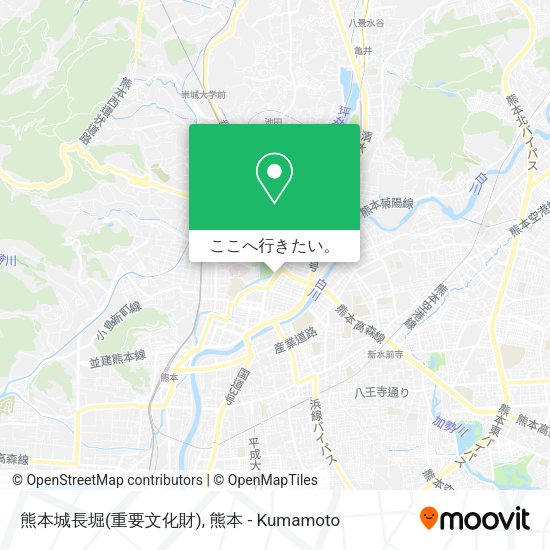 熊本城長堀(重要文化財)地図