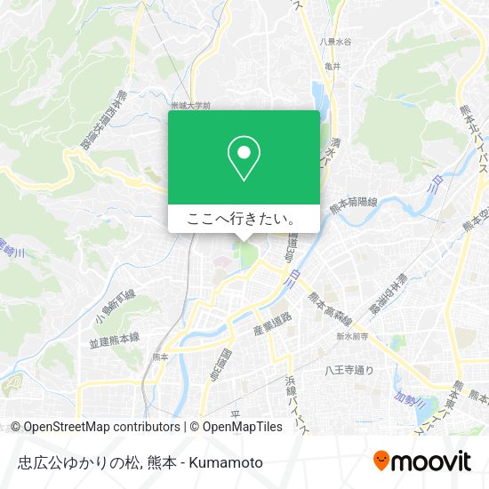 忠広公ゆかりの松地図