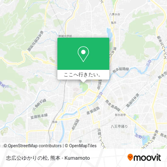 忠広公ゆかりの松地図