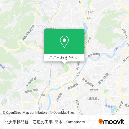 北大手櫓門跡　石垣の工事地図