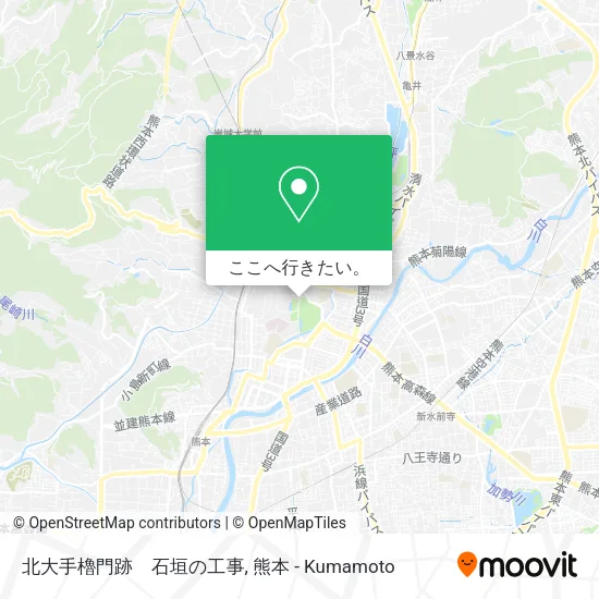 北大手櫓門跡　石垣の工事地図