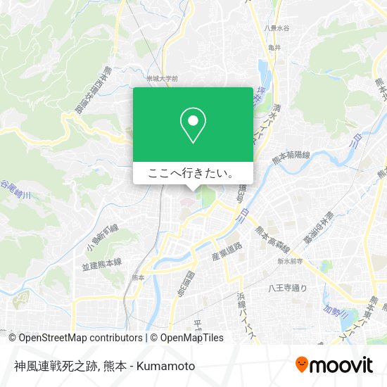 神風連戦死之跡地図