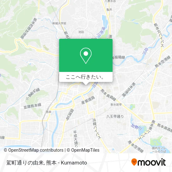 駕町通りの由来地図