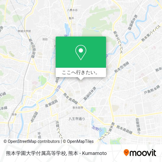 熊本学園大学付属高等学校地図