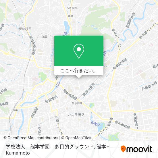 学校法人　熊本学園　多目的グラウンド地図