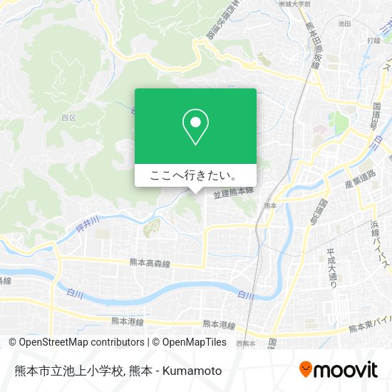 熊本市立池上小学校地図