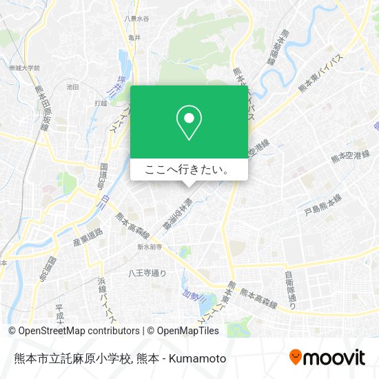 熊本市立託麻原小学校地図