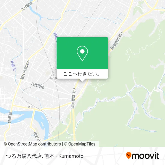つる乃湯八代店地図