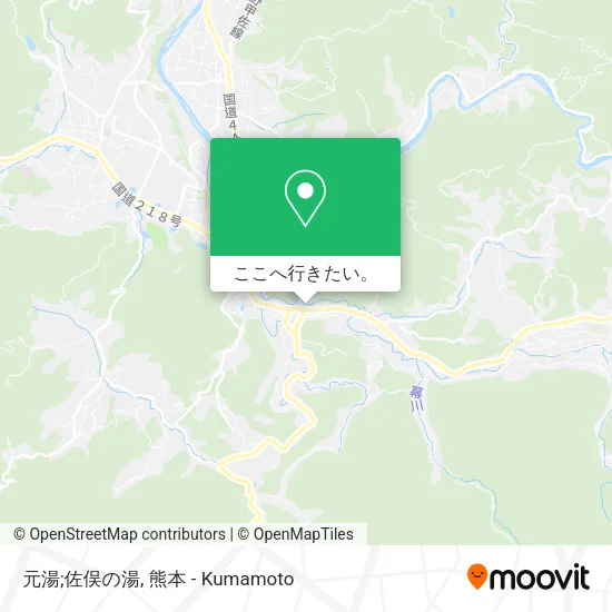 元湯;佐俣の湯地図