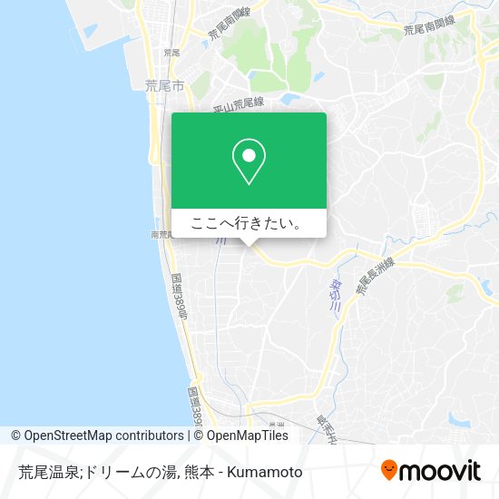 荒尾温泉;ドリームの湯地図