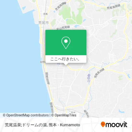 荒尾温泉;ドリームの湯地図