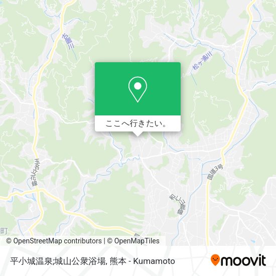 平小城温泉;城山公衆浴場地図