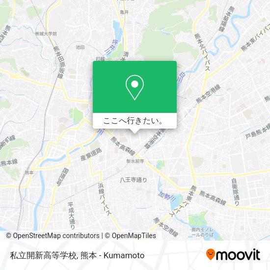 私立開新高等学校地図