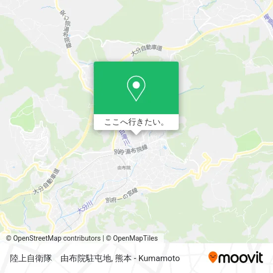 陸上自衛隊　由布院駐屯地地図