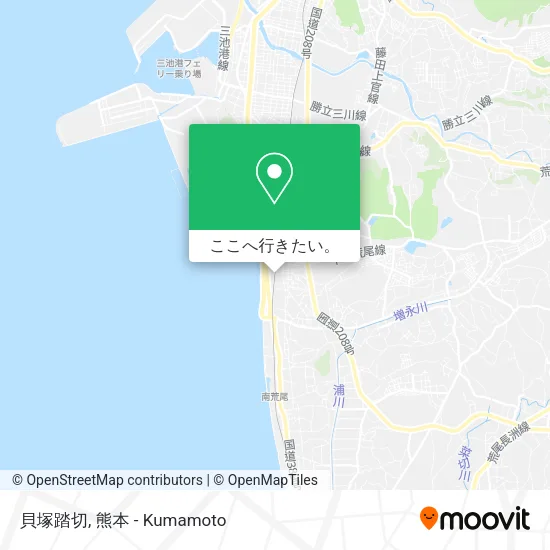 貝塚踏切地図