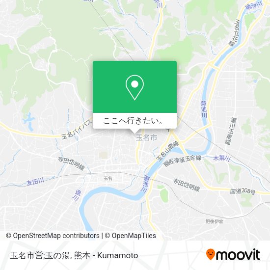 玉名市営;玉の湯地図