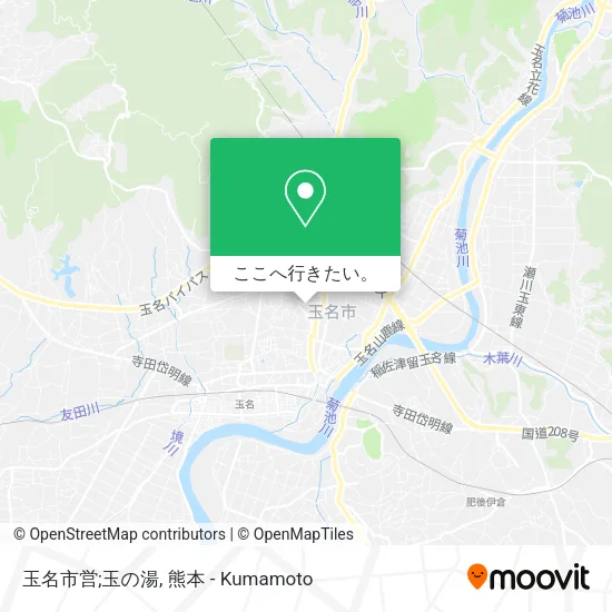 玉名市営;玉の湯地図