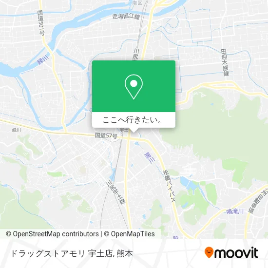 ドラッグストアモリ 宇土店地図