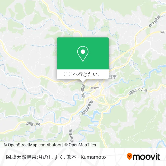 岡城天然温泉;月のしずく地図