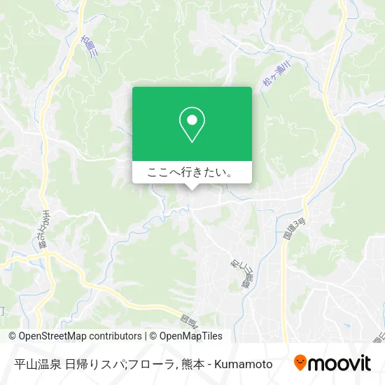 平山温泉 日帰りスパ;フローラ地図