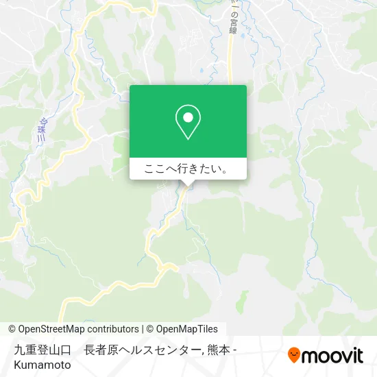 九重登山口　長者原ヘルスセンター地図
