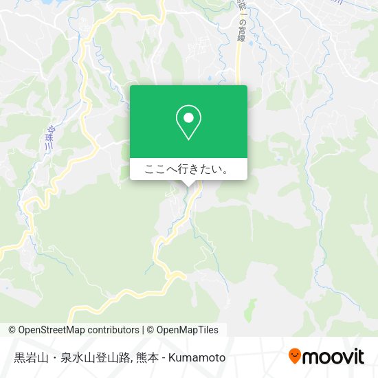 黒岩山・泉水山登山路地図