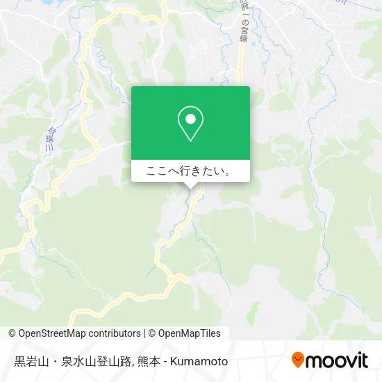 黒岩山・泉水山登山路地図