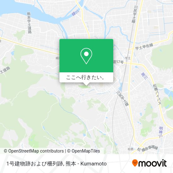 1号建物跡および柵列跡地図