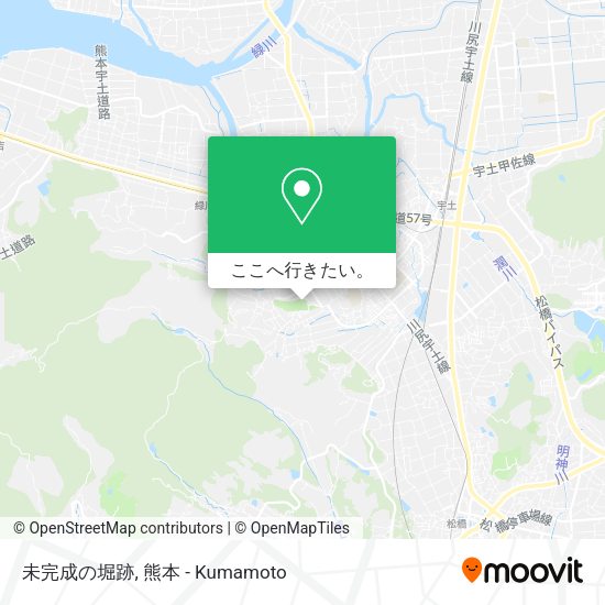 未完成の堀跡地図