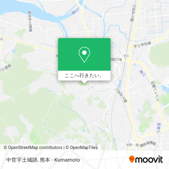 中世宇土城跡地図