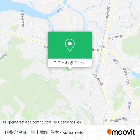 国指定史跡　宇土城跡地図