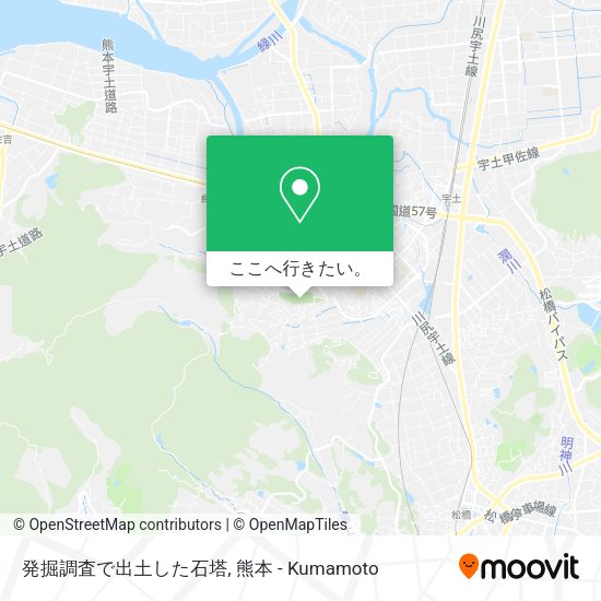 発掘調査で出土した石塔地図