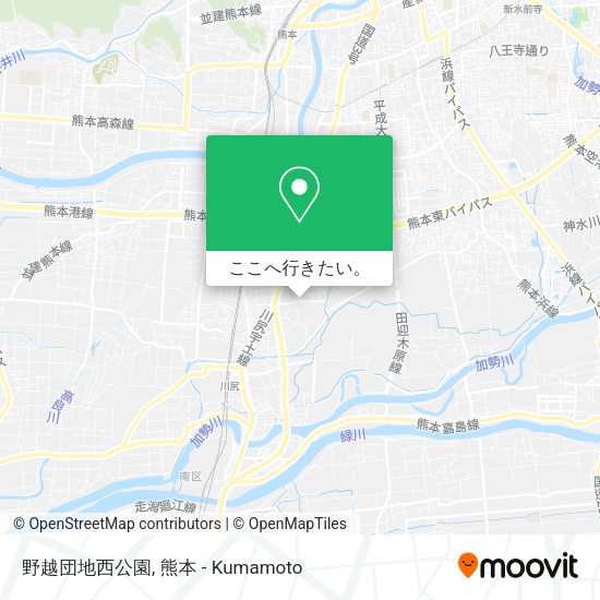 野越団地西公園地図