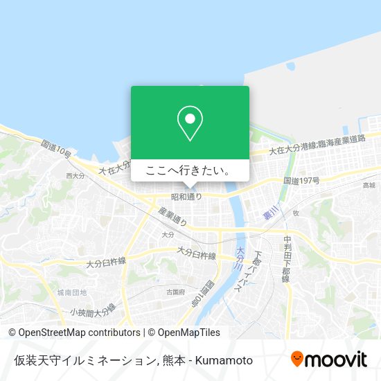 仮装天守イルミネーション地図