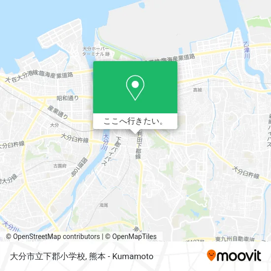 大分市立下郡小学校地図