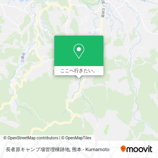 長者原キャンプ場管理棟跡地地図